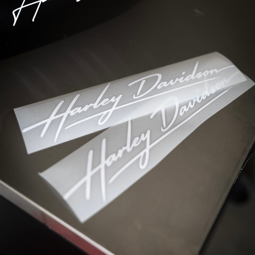 Nandez (HD)- Signature Script Vinyl Decal – White Gloss