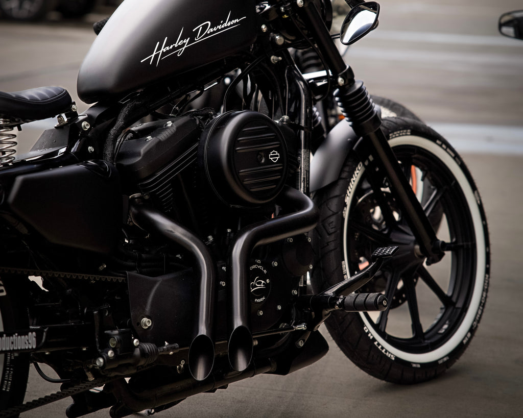 2-Inch Leaf Exhaust Pipes – Gloss Black