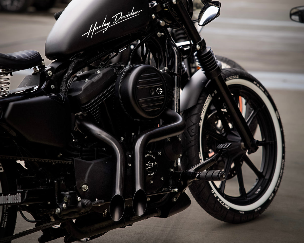 2-Inch Leaf Exhaust Pipes – Gloss Black