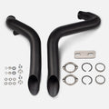 2-Inch Leaf Exhaust Pipes – Gloss Black