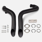 2-Inch Leaf Exhaust Pipes – Gloss Black
