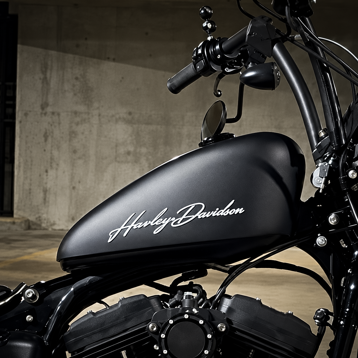Sportster Matte Black Tank Cover- Nandez Customs 3.3 Gallon