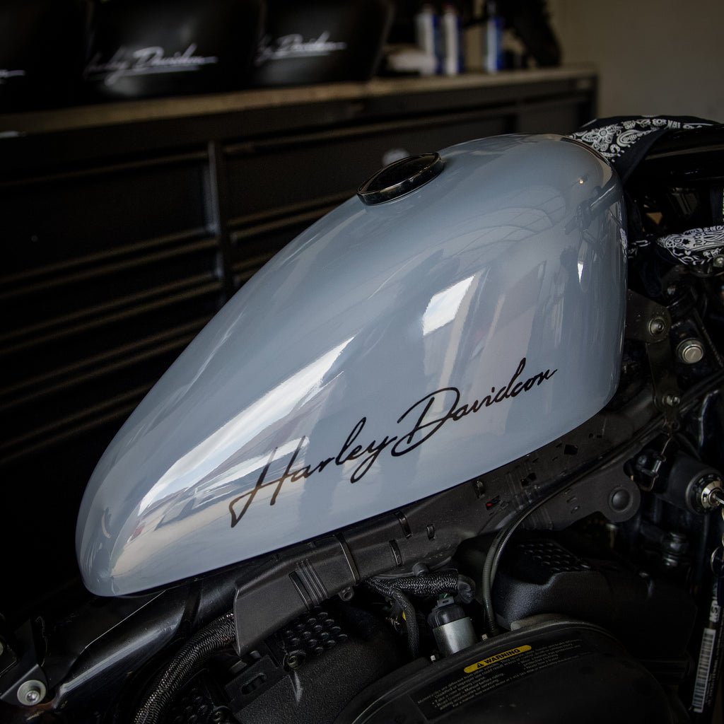 Nardo Gray Sportster Tank Cover- Nandez Customs