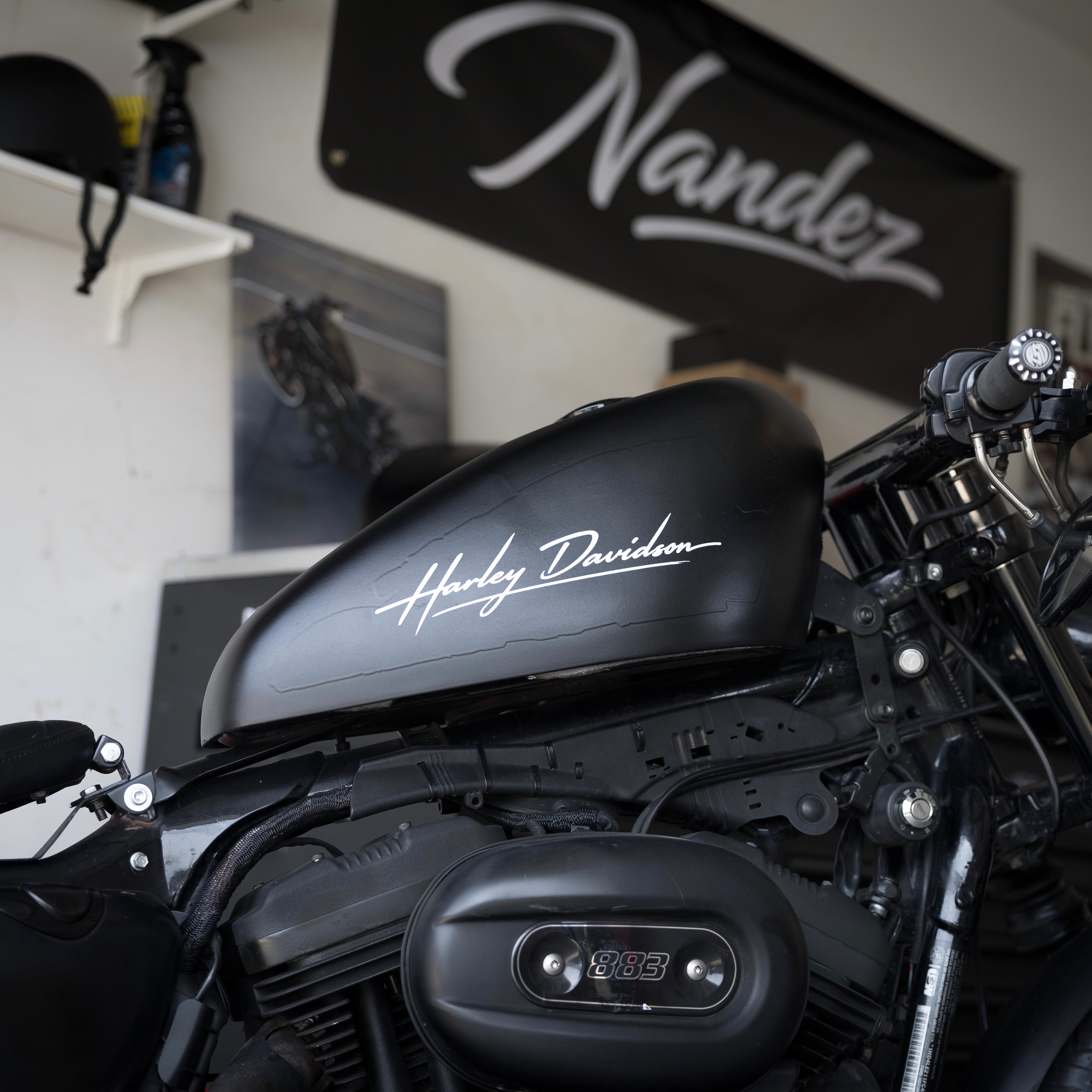 Nandez (HD)- Signature Script Vinyl Decal – White Gloss