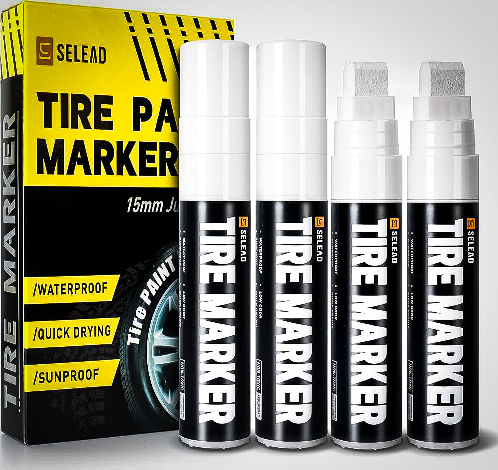 White Tire Paint Marker (4 pack)