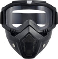 Stealth Rider Tactical Mask & Clear Goggles – Matte Black Edition