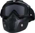 Tactical Motorcycle Goggles with Detachable Face Mask – Universal Rider Dust & Wind Protection