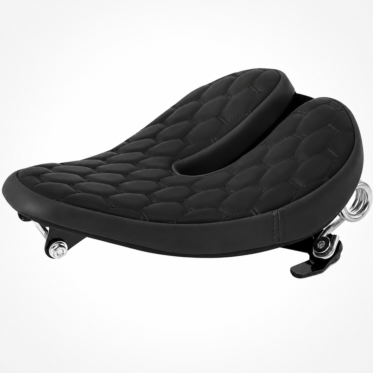 Black Diamond-Stitch Solo Bobber Seat with Springs