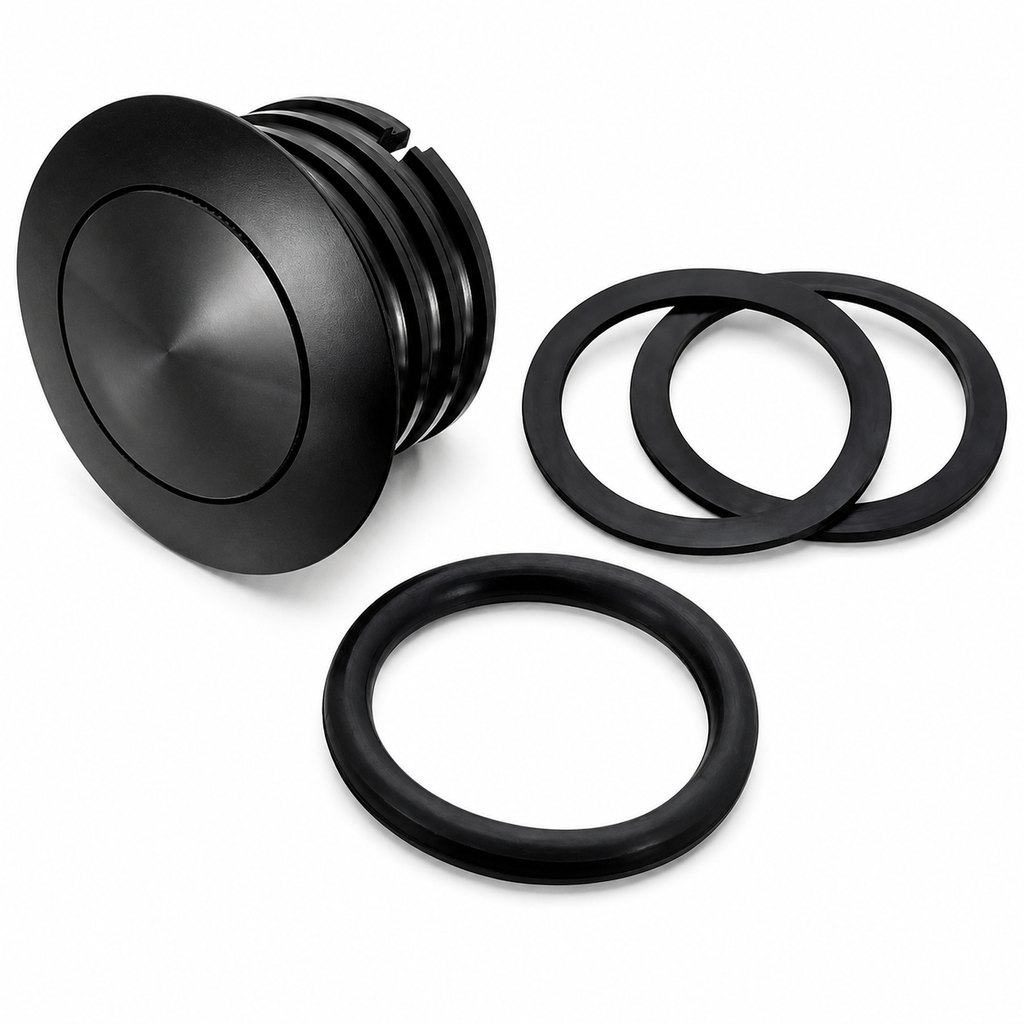 Black Pop-Up Gas Cap for Harley Sportster (Flush Mount)