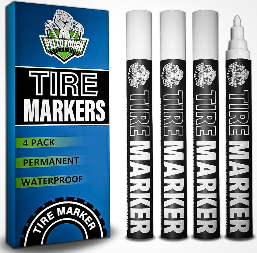White Tire Paint Marker (4 pack)